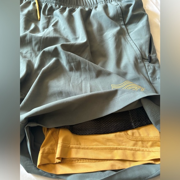 Roark Athletic Shorts in Green with Yellow Details - Picture 4 of 5
